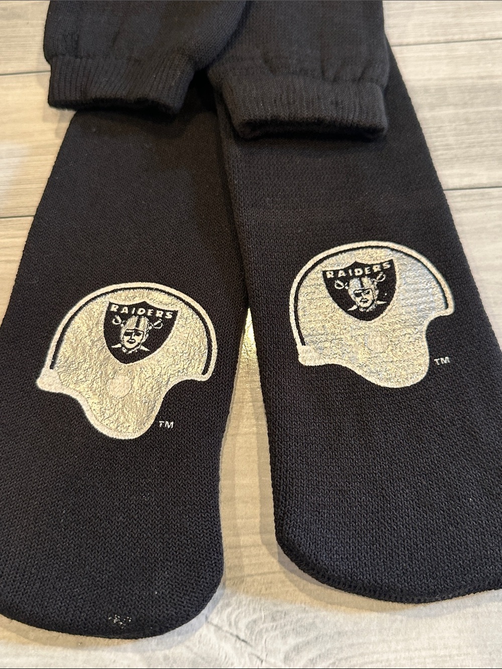 Riders by Lee Black Raiders Grip Crew Socks with Helmet and Logo